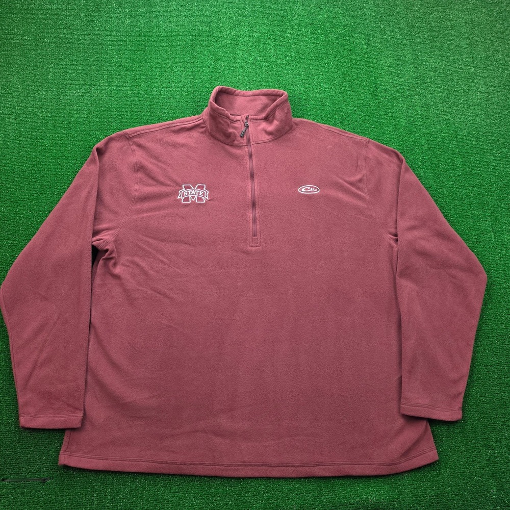 Drake Waterfowl Mississippi State Bulldogs Fleece Pullover Mens 3X Quarter Zip